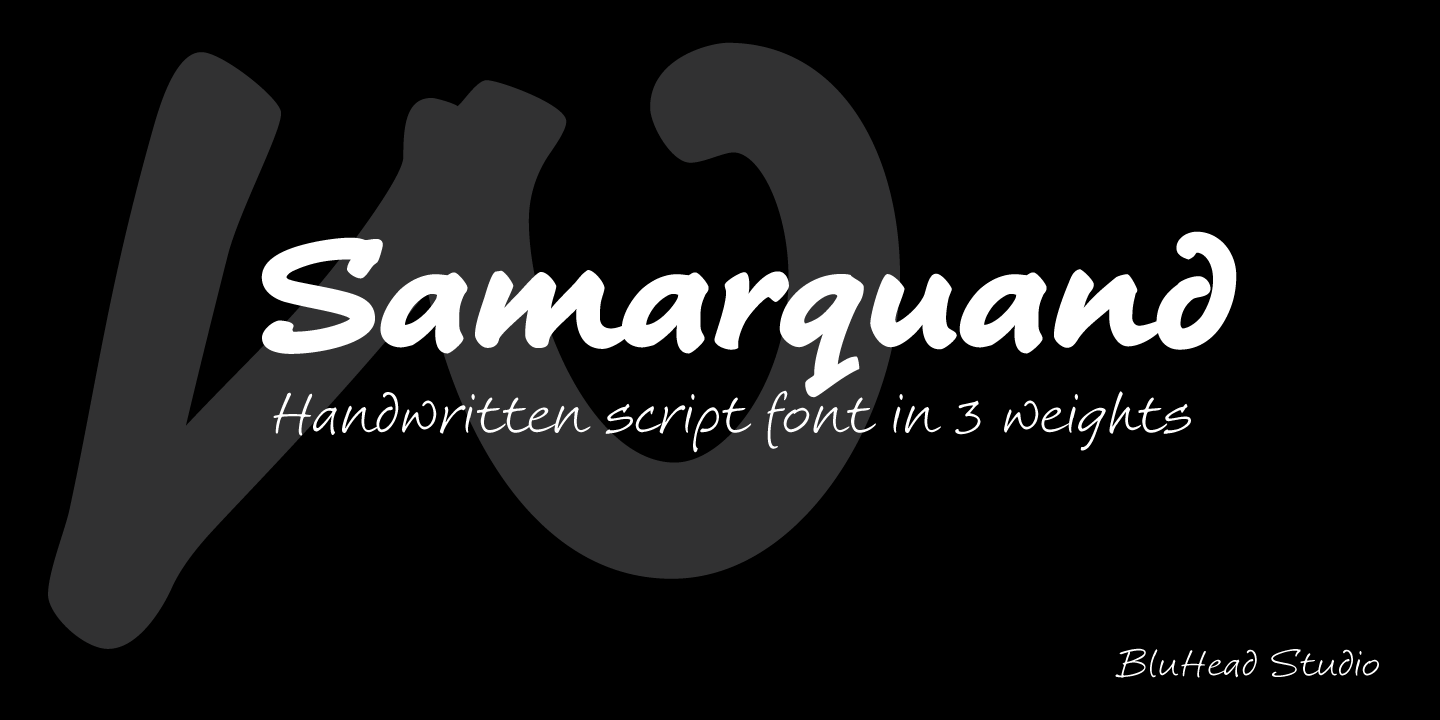 Ejemplo de fuente Samarquand Light
